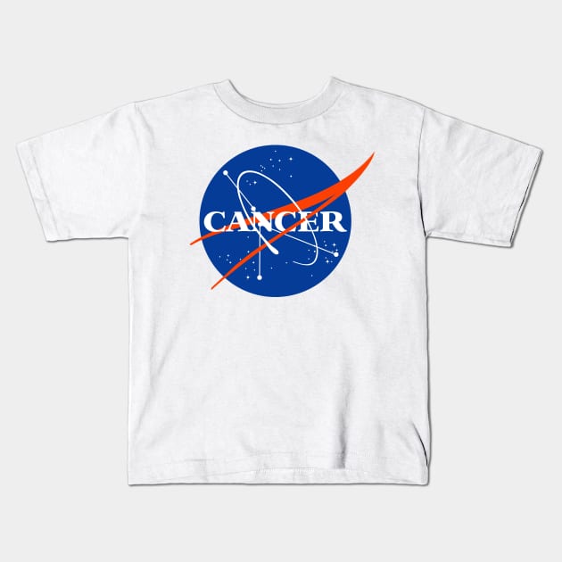 Cancer Star Sign Logo Kids T-Shirt by RAADesigns